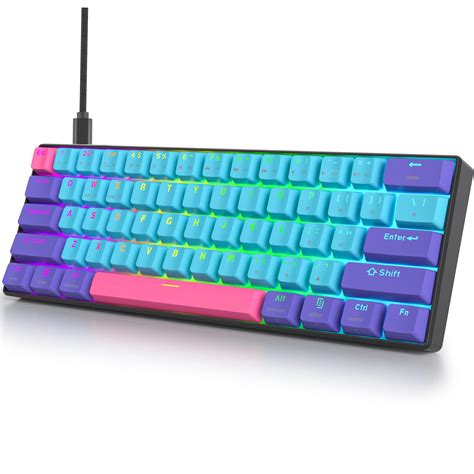 Buy Guffercty kred GK61 60 Percent Keyboard Mechanical Red Switch Hot Swappable RGB Wired Gaming ...