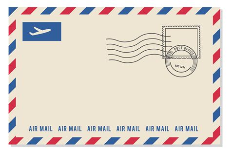 Air Mail Envelope Template. Decorative P Graphic by onyxproj · Creative Fabrica