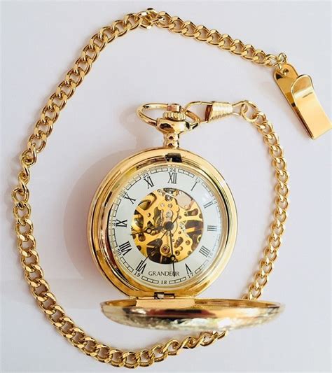 Gold Pocket Watch GW1043-1 — Clocks.com.au