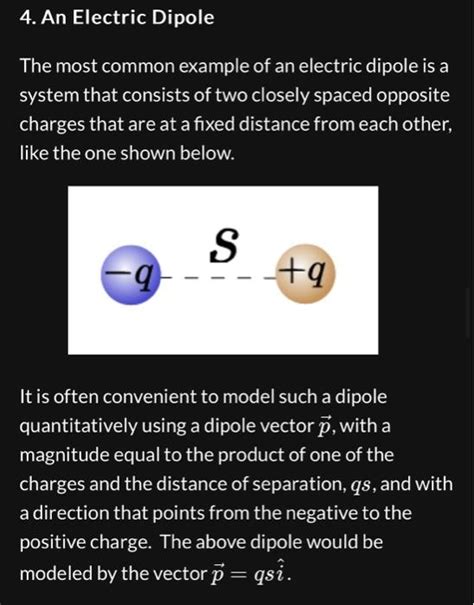 Solved 4. An Electric Dipole The most common example of an | Chegg.com