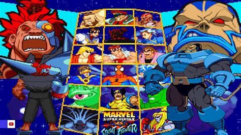 Marvel Super Heroes vs. Street Fighter All Characters [PS1] - YouTube