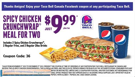 Printable Coupons 2023: Taco Bell Coupons