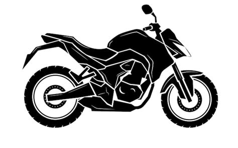 Premium Vector | Black and white sports motorcycle illustration