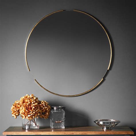 Gold Floating Round Wall Mirror - Primrose & Plum