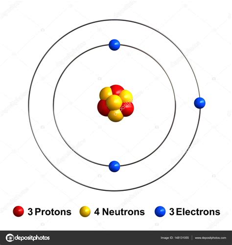 3d render of atom structure of lithium Stock Photo by ©oorka5 148131055