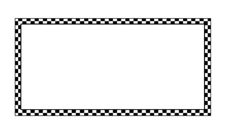 Clipart - worldlabel border BW checkered 4x2