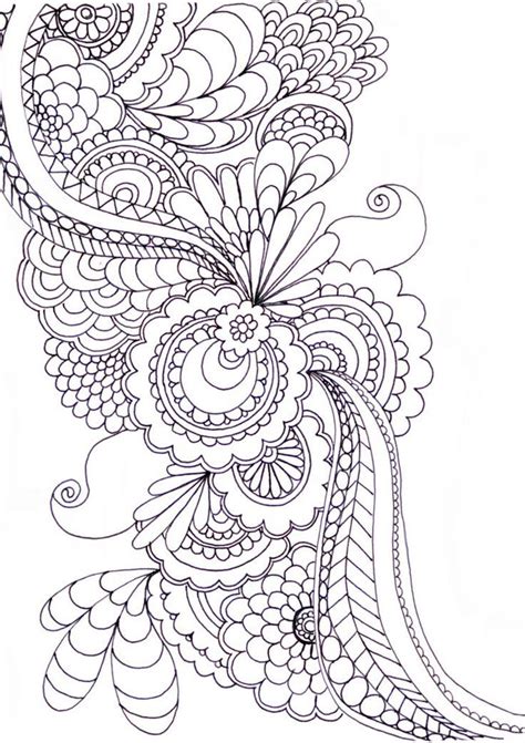 Free Printable Zentangle Coloring Pages Leaf Sketch Coloring Page