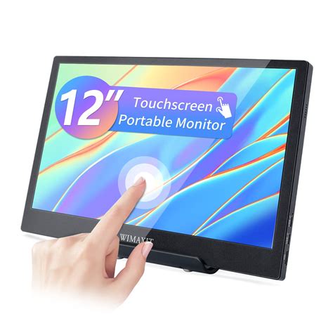 Buy WIMAXIT 12 Inch Touch Screen Portable Monitor,HD 1366 * 768P &1200:1 Contrast PC Monitor ...