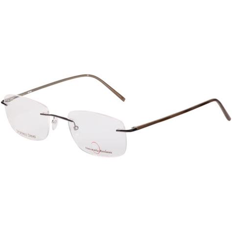 Unisex Naturally Rimless Stainless Steel Eyeglass Frames, Gunmetal - Walmart.com