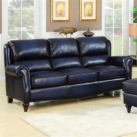 Cobalt Blue Leather Sofa - sofa living room ideas