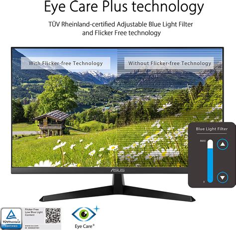 Asus 27-inch Monitor VY279 Eye Care 1920 x 1080p 75Hz 1ms IPS Panel FreeSync Bluelight Filter ...