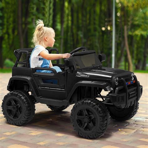 Zimtown Safety 12V Battery Electric Remote Control Car, Kids Toddler Ride On Truck Toy Motorized ...