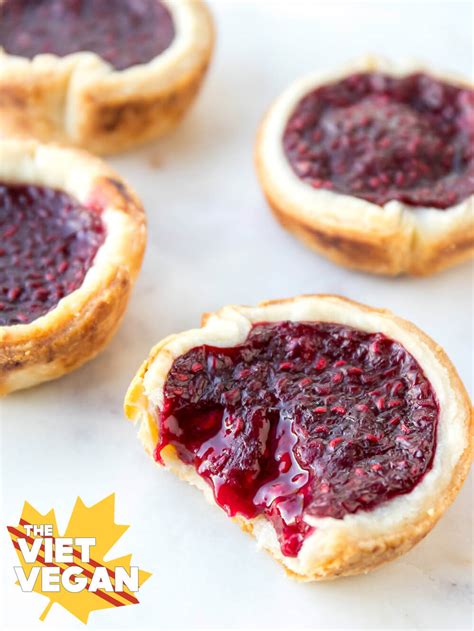 Vegan Raspberry Tarts - The Viet Vegan