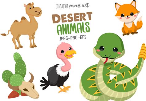 Cute Desert Animals Graphic by DIPA Graphics · Creative Fabrica