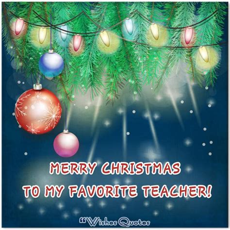 Christmas Messages For Teachers By WishesQuotes