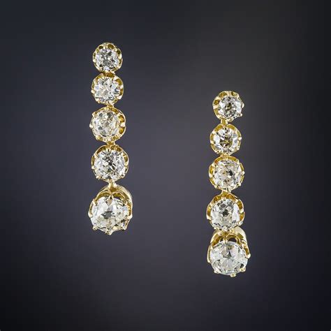 Antique Diamond Drop Earrings