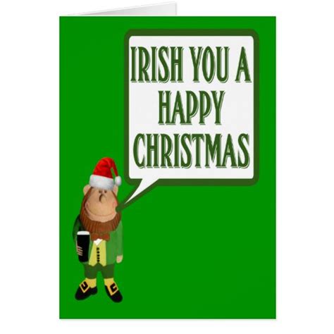 Irish you a happy Christmas Greeting Card | Zazzle