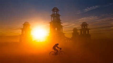 sunset, Bicycle, Silhouette, Sunlight, Mist HD Wallpapers / Desktop and Mobile Images & Photos