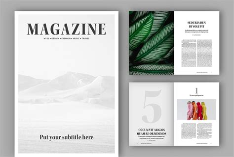 Minimalist Magazine Layout (A4+US) | Marquee Creative Labs | Magazine layout, Magazine template ...