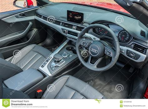 Audi A5 Cabriolet 2017 Interior Editorial Stock Photo - Image of motor, automobile: 107259163