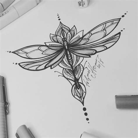 View 17 Mandala Dragonfly Tattoo Geometric