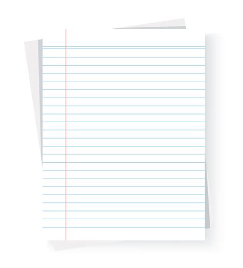 Blank notebook paper sheet with lines illustration 13165896 PNG