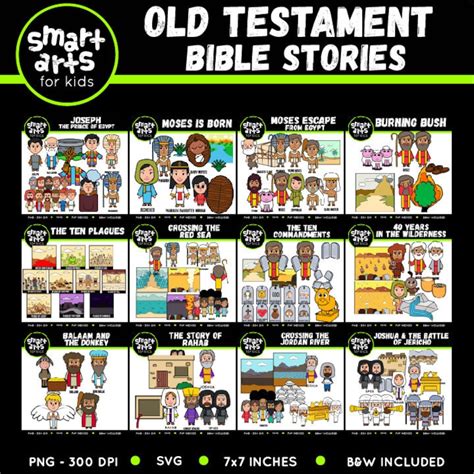 Old Testament Bible Stories Clip Art Bundle Story for Kids - Etsy