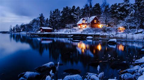 Winter Night HD Wallpaper (1920×1080) – gogambar