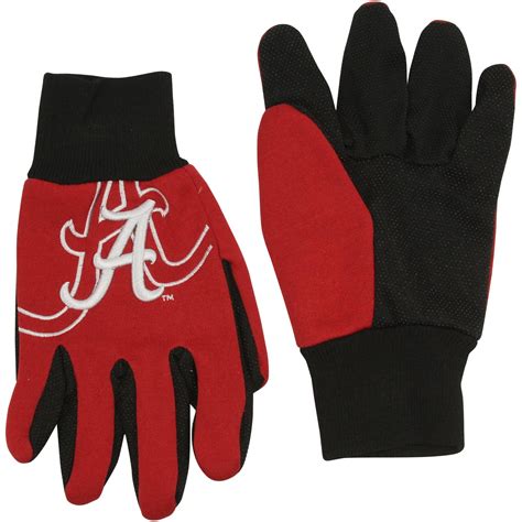 Alabama Crimson Tide Raised Logo Gloves - Crimson - Unique Alabama Stuff