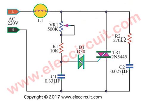 Dimmer circuit using SCR - TRIAC - ElecCircuit.com