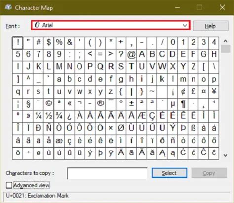 Keyboard Special Characters Fonts