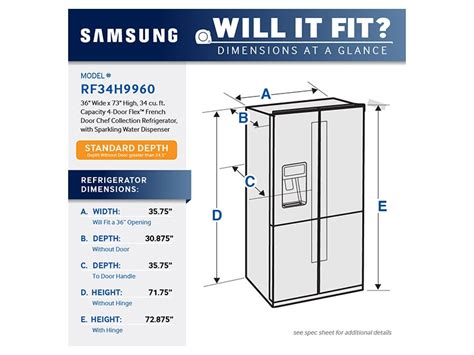 Samsung Chef Collection Large Refrigerator: 34 cu. ft. 4-Door Flex™ RF34H9960S4 | Samsung US