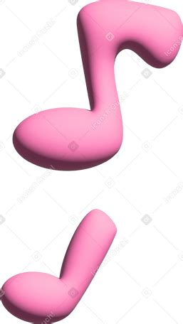 Pink music notes Illustration in PNG, SVG