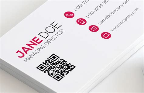 QR Code Business Card Template Vol 2 — Medialoot