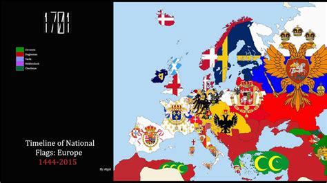 Historical Maps Of Europe Timeline Timeline Of National Flags Europe 1444 2015 | secretmuseum