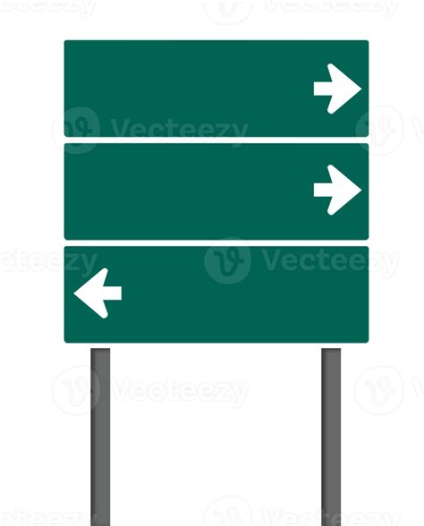 Mockup green road sign with white arrow 11228290 PNG