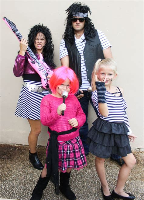 Family Halloween Costume Idea: 80s Rock Band! | Design Improvised