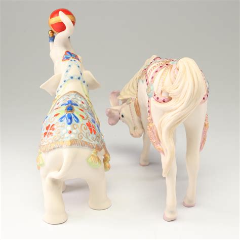 Cybis Porcelain Circus Elephant and Pony Figurines | EBTH