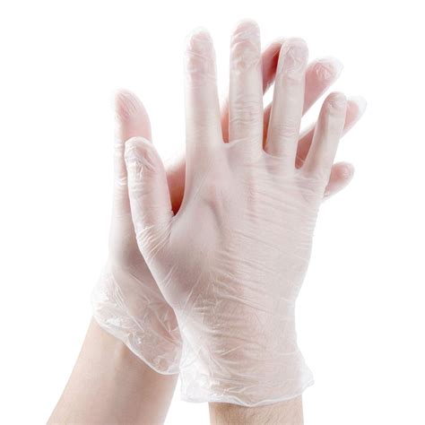 100 Disposable Vinyl Gloves, Extra Large Size, Non-Sterile, Powder Free, Smooth Touch, Food ...