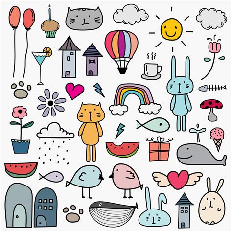 Hand Drawn Doodle Kids Clipart Doodle Clipart For Kids | Etsy | Kids doodles, Doodle art ...