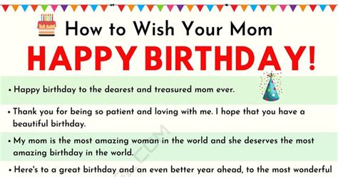 Happy birthday Mom: 35+ Sweet and Funny Birthday Wishes for Mom • 7ESL