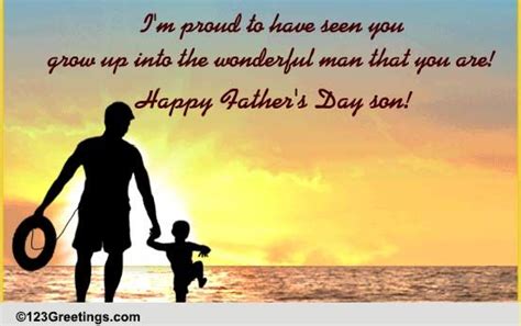 Loving Son, Wonderful Father... Free For Your Son eCards, Greeting Cards | 123 Greetings