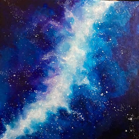 Blue Galaxy Painting | Etsy