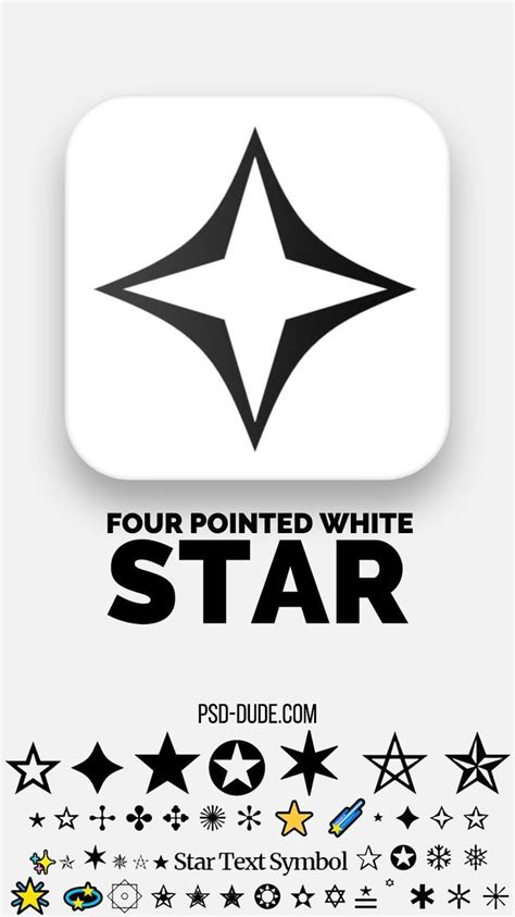 ⋆ ★ Star Symbol (Copy and Paste) | Star logo design, Nautical star tattoos, Star overlays