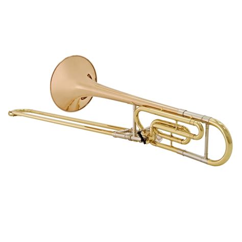 King 608F Bb/F Tenor Trombone, Gold Brass Bell at Gear4music