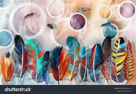 3d Wallpaper Feathers Vector Colors Watercolor Stock Illustration 2262865111 | Shutterstock