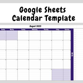 Google Sheets Planning Calendar Template (23-24) by McKenzie Allee