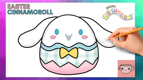 Comment dessiner Pâques Cinnamoroll Squishmallow | Sanrio | Tutoriel de dessin étape par étape ...