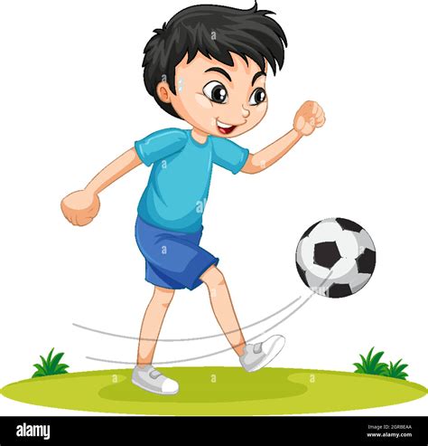 Cartoon Characters Playing Football