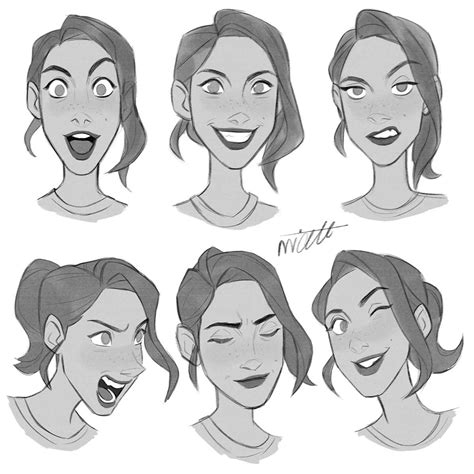 Pin by Ryan Simmons on Character Design: Women | Cartoon faces expressions, Drawing cartoon ...